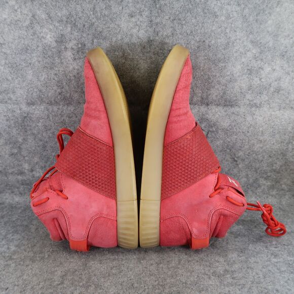 Adidas Shoes Mens 11 Sneakers Athletic Strap Trainer Tubular Invader Leather Red - Picture 11 of 15